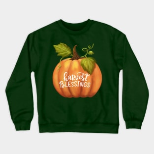 Harvest Blessings Fall Season Pumpkin Halloween Thanksgiving and Fall Color Lovers. Crewneck Sweatshirt